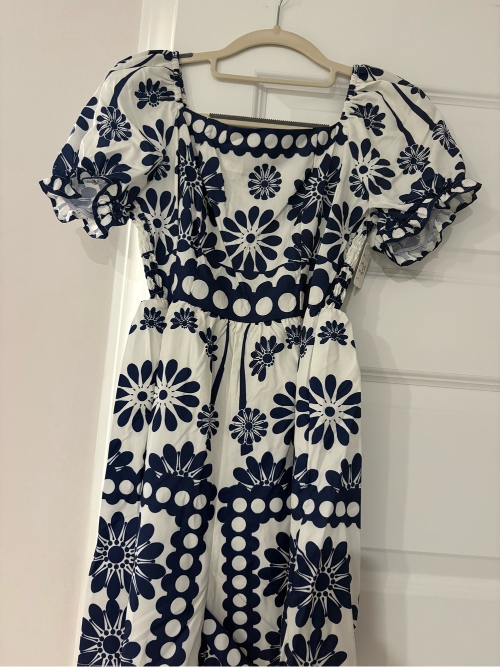 Romper with Navy Floral Print